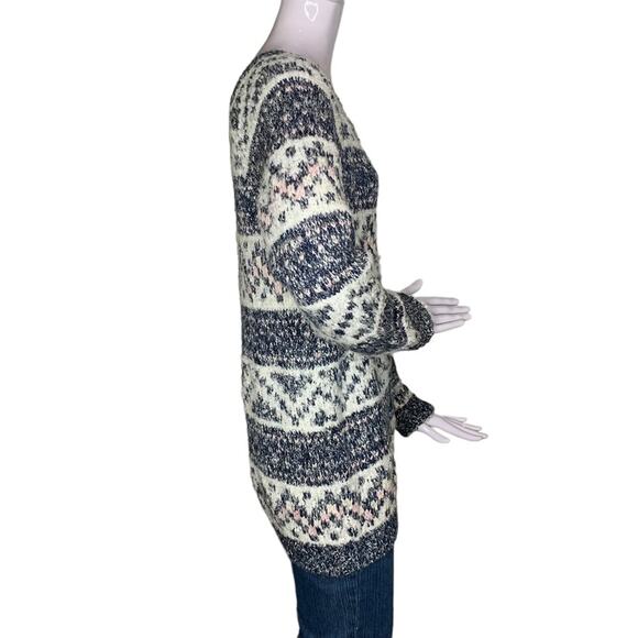 Garage Women Crewneck Sweater Size XS/S Chunky Knit Geometric Pattern Re… - Picture 5 of 10
